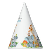 Wasserfarben Niedlich Safari Jungle Tiere Geburtst Partyhütchen (Rechts)