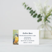 Wasserfarben Niedlicher tropischer Papagei Vogelwe Visitenkarte (Stehend Vorderseite)