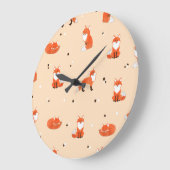 Wasserfarben: niedliches, Vintages Hintergrundmust Große Wanduhr (Winkel)