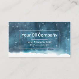 Wasserfarben Night Sky Landschaft Essenzielle Öle Visitenkarte