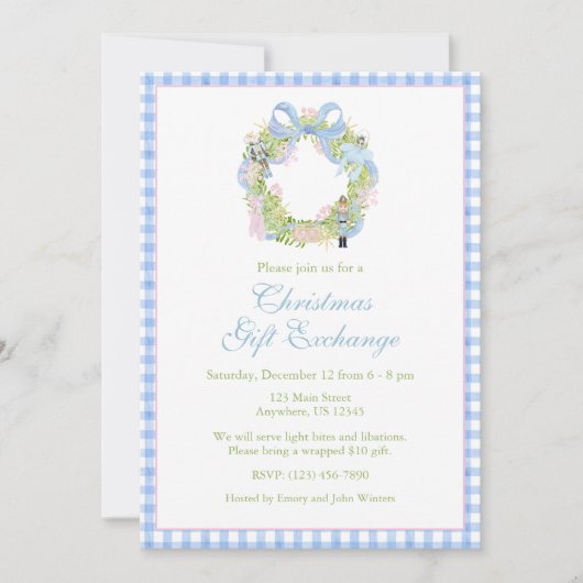 Wasserfarben-Nutcracker-Party Einladung (Vorderseite)