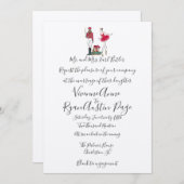 Wasserfarben-Nutcracker-Thema Hochzeit Einladung (Vorne/Hinten)