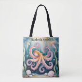 Wasserfarben-Oktopus-Kindergeburtstagsfeier Tasche (Vorderseite)