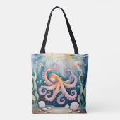 Wasserfarben-Oktopus-Kindergeburtstagsfeier Tasche (Rückseite)
