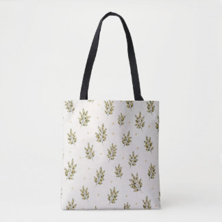 Wasserfarben Olivenzweig-Tasche | Mediterrane B Tasche