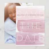 Wasserfarben Ombre Streifen Save the Date (Vorne/Hinten)