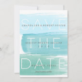 Wasserfarben Ombre Streifen Save the Date (Vorderseite)