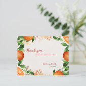 Wasserfarben Orange Fruit Citrus Hochzeit Vielen D Postkarte (Stehend Vorderseite)