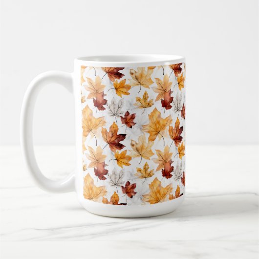 WASSERFARBEN ORANGE RED WHITE FALL AUTUMN BLÖCKE KAFFEETASSE (Links)