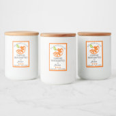 Wasserfarben-Orangecello für ein kleines Flaschene Lebensmitteletikett (Flaschen)