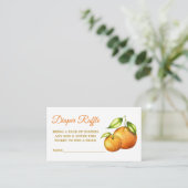 Wasserfarben Orangen Babydusche Karierte Windelwin Begleitkarte (Stehend Vorderseite)