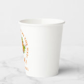 Wasserfarben Orangen Blütendusche Kleine Süsse Bab Pappbecher (Links)