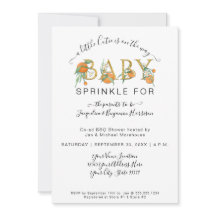 Wasserfarben Orangen Eine kleine Süsse Babydusche