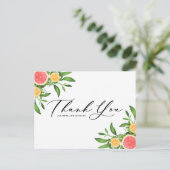 Wasserfarben Orangen & Grapefruits Sommer Vielen D Postkarte (Stehend Vorderseite)