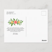 Wasserfarben Orangen & Grapefruits Sommer Vielen D Postkarte (Rückseite)