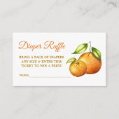 Wasserfarben Orangen Kinderdusche Windelwanne Begleitkarte (Vorderseite)