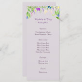 Wasserfarben-Orchid-Blumenmenü Menükarte (Vorne/Hinten)