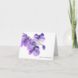 Wasserfarben Orchid Personalisierte Notecard