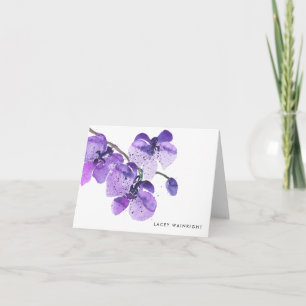 Wasserfarben Orchid Personalisierte Notecard