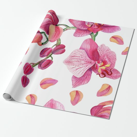 Wasserfarben - Orchideen 2 Geschenkpapier (Ungerollt)