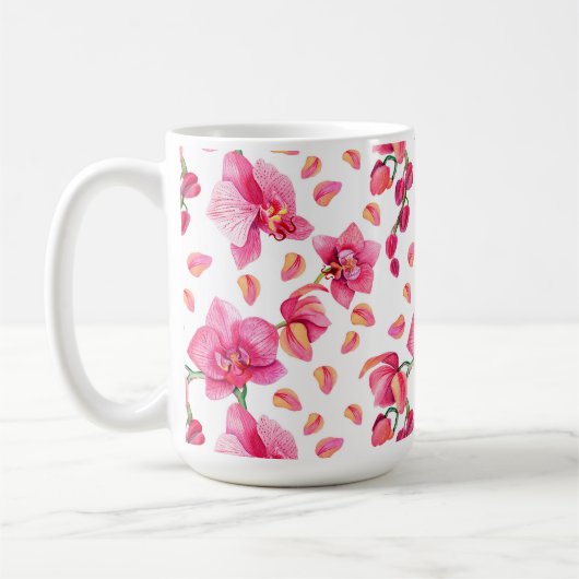 Wasserfarben - Orchideen 2 Kaffeetasse (Links)