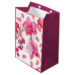 Wasserfarben - Orchideen 2 Mittlere Geschenktüte