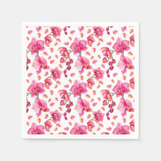 Wasserfarben - Orchideen 2 Serviette (Vorderseite)