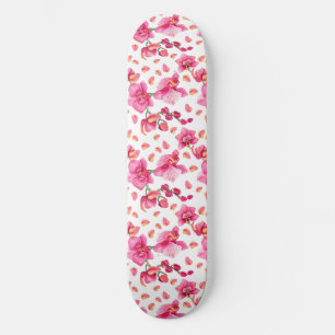 Wasserfarben - Orchideen 2 Skateboard