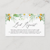 Wasserfarben Orchideen & Kumquats Reservierungskar Platzkarte (Vorderseite)