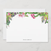 Wasserfarben Orchideen l Whimsical Perzona Mitteilungskarte (Vorderseite)