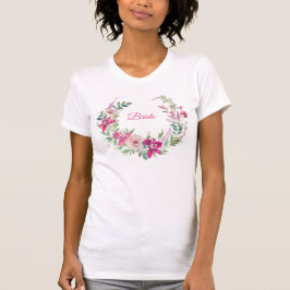 Wasserfarben Orchideen & Rose Bridge Brautparty T-Shirt