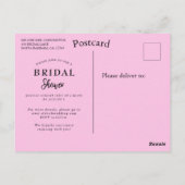 Wasserfarben Orchideen Tropische Blätter Brautpart Postkarte (Rückseite)