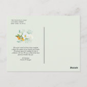 Wasserfarben Orchideen und Kumquats Garland Vielen Postkarte (Rückseite)