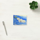 Wasserfarben-Orchideenmalerei mit traumhaften Wolk Post-it Klebezettel (Büro)