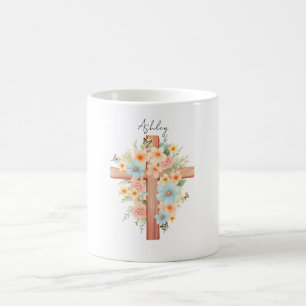 Wasserfarben-Osterkreuz Personalisiert Kaffeetasse
