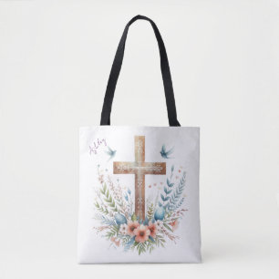 Wasserfarben-Osterkreuz Personalisiert Tasche