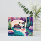 Wasserfarben-Otter, Postüberquerung Postkarte (Stehend Vorderseite)