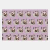 Wasserfarben-Otter und -disteln Geschenkpapier Set (Vorderseite)