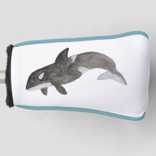 Wasserfarben Ozean Tiertöter Wal Orca Golf Headcover