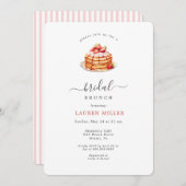 Wasserfarben Pancakes Bridal Brunch Dusche Einladung (Vorne/Hinten)