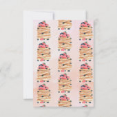 Wasserfarben Pancakes Kinderdusche Dankeskarte (Rückseite)