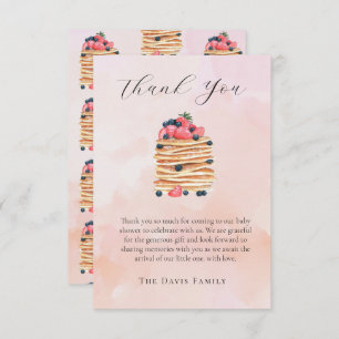 Wasserfarben Pancakes Kinderdusche Dankeskarte