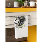 Wasserfarben-Panda-Garten Geschirrtuch
