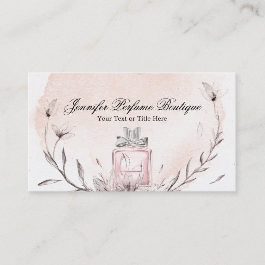 Wasserfarben Parfüm Geflochtene Essenzielle Öle Visitenkarte (Vorderseite)