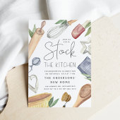 Wasserfarben Party Küche Einladung