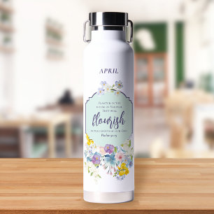 Wasserfarben Pastel Bläserbibel Verse Personalisie Trinkflasche