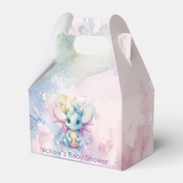 Wasserfarben Pastel Dragon Girl Babydusche Geschenkschachtel