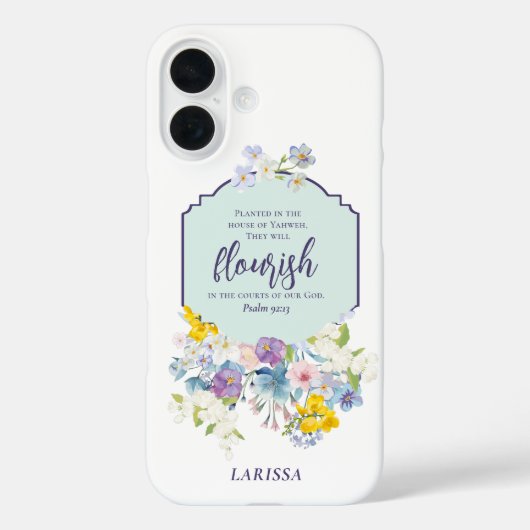 Wasserfarben Pastel Florals Bibel Verse Personalis Case-Mate iPhone Hülle (Rückseite)