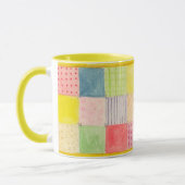 Wasserfarben-Patchwork Quilt-Tasse Tasse (Links)