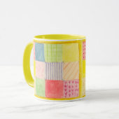 Wasserfarben-Patchwork Quilt-Tasse Tasse (Vorderseite Links)
